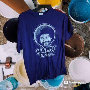 Happy‎ Trees Bob Ross Purple Size M